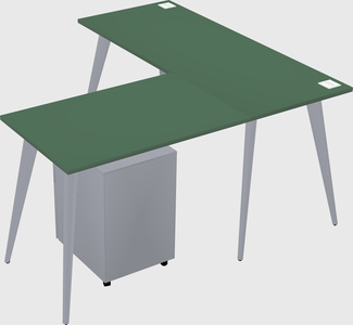 Modern l-shaped office desk