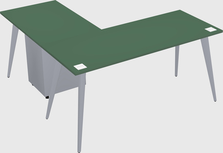 Modern l-shaped office desk
