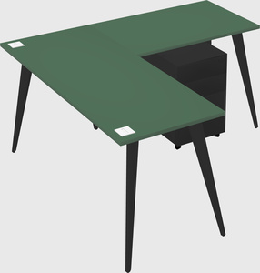 Modern l-shaped office desk
