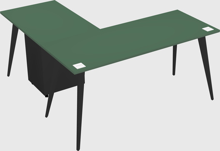Modern l-shaped office desk