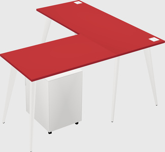 Modern l-shaped office desk