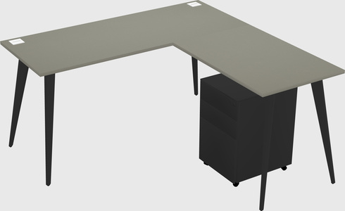 Modern L-shaped Office Desk