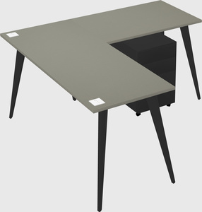 Modern l-shaped office desk