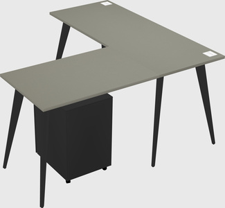 Modern l-shaped office desk