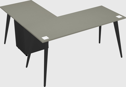 Modern l-shaped office desk