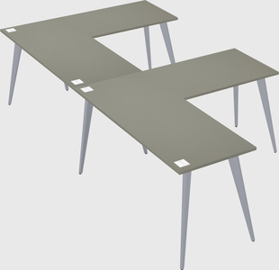 Modern l-shaped office desk