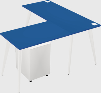 Modern l-shaped office desk