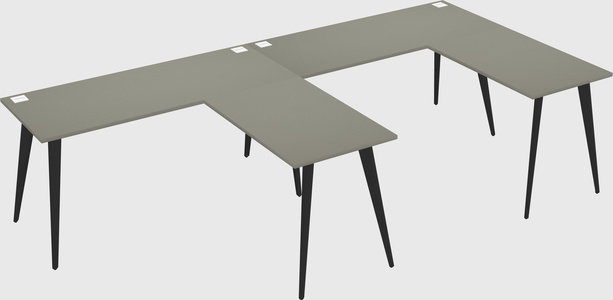 Modern l-shaped office desk