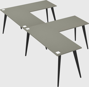 Modern l-shaped office desk