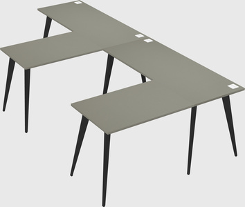 Modern l-shaped office desk