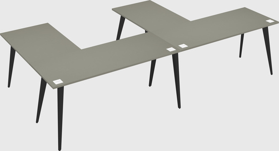 Modern l-shaped office desk