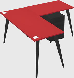 Modern l-shaped office desk