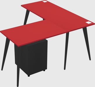 Modern l-shaped office desk