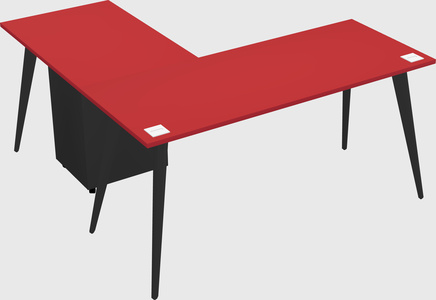 Modern l-shaped office desk