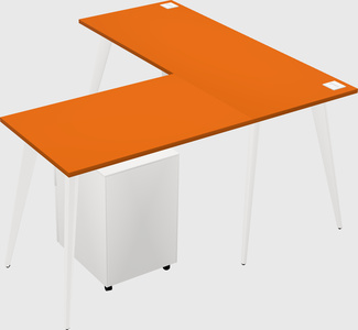 Modern l-shaped office desk