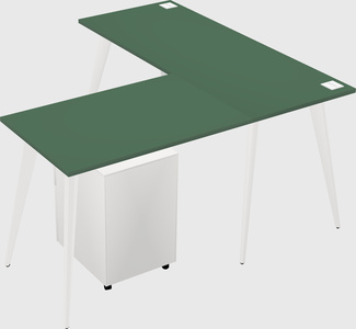 Modern l-shaped office desk