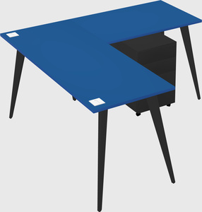 Modern l-shaped office desk