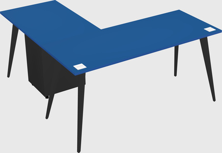 Modern l-shaped office desk