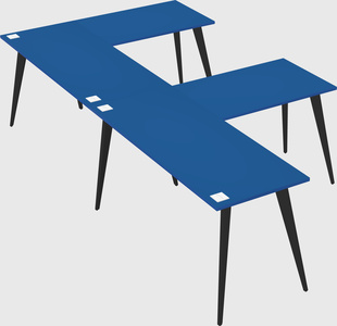 Modern l-shaped office desk