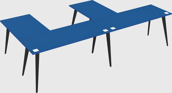 Modern l-shaped office desk
