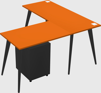 Modern l-shaped office desk