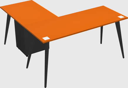 Modern l-shaped office desk