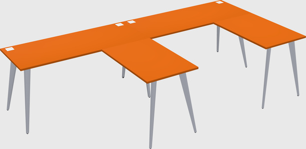 Modern l-shaped office desk
