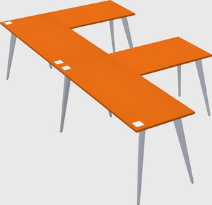 Modern l-shaped office desk