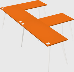 Modern l-shaped office desk