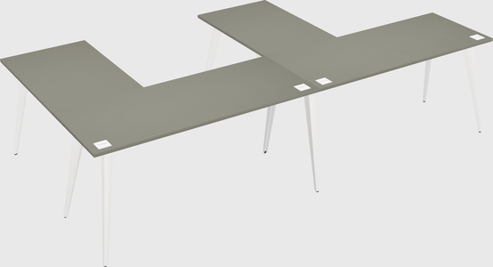 Modern l-shaped office desk