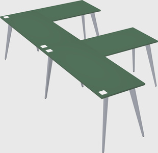 Modern l-shaped office desk