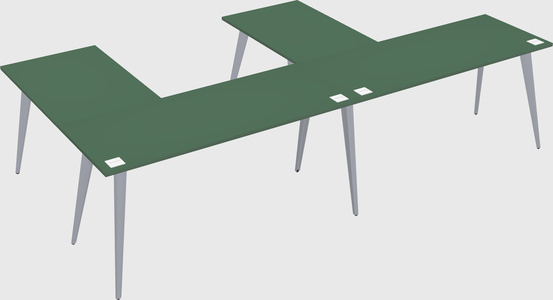 Modern l-shaped office desk