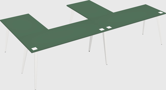 Modern l-shaped office desk