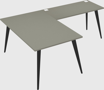 Modern l-shaped office desk