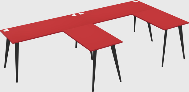 Modern l-shaped office desk