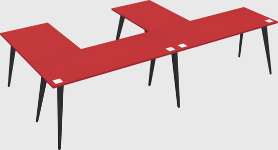 Modern l-shaped office desk