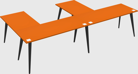 Modern l-shaped office desk