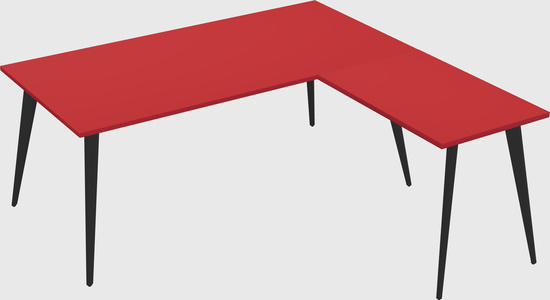 Modern l-shaped office desk
