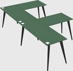 Modern l-shaped office desk