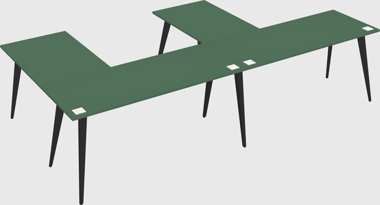 Modern l-shaped office desk