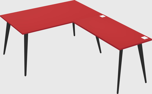 Modern l-shaped office desk