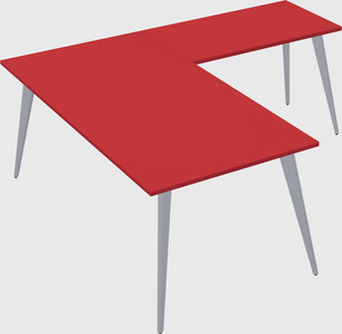 Modern l-shaped office desk