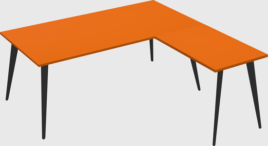 Modern l-shaped office desk