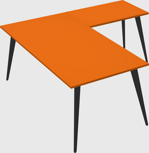 Modern l-shaped office desk