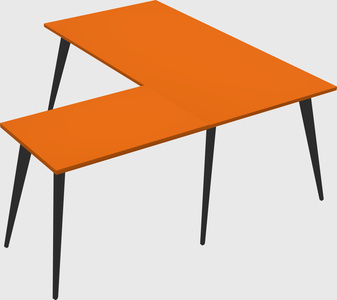 Modern l-shaped office desk