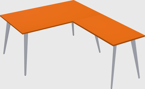 Modern l-shaped office desk