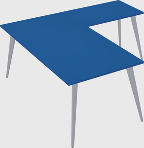 Modern l-shaped office desk