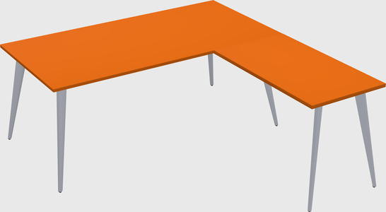 Modern l-shaped office desk