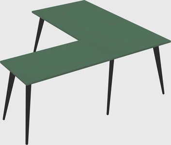 Modern l-shaped office desk