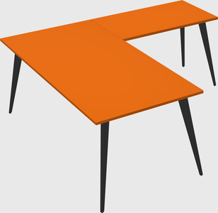 Modern l-shaped office desk